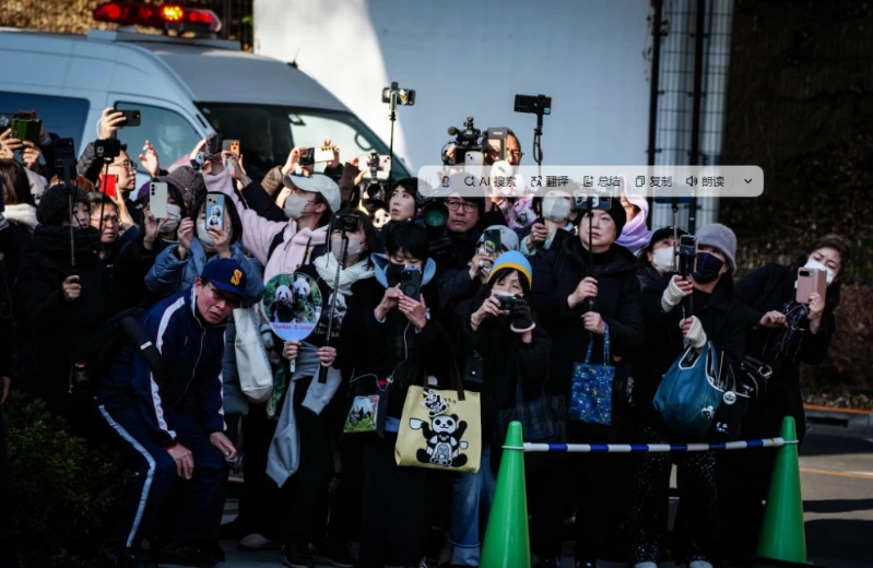 旅日大熊猫“晓晓”和“蕾蕾”周二启程回国。